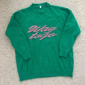 Way to go embroidered sweater